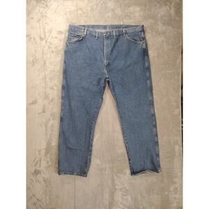 Wrangler Mens Blue Jeans 46x30 Relaxed Fit Straight Leg